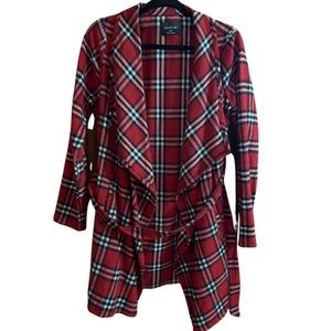 Red Plaid Coat, Size L